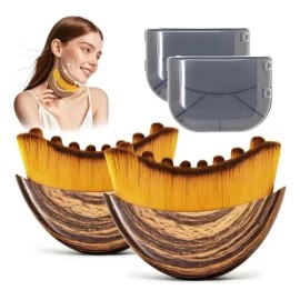 2pzs Cepillo Masajeador de Drenaje Linfático Facial, Contorneador para Rostro y Cuello - Diseño Ergonómico Manual para Masaje Preciso, Alivia Fatiga  