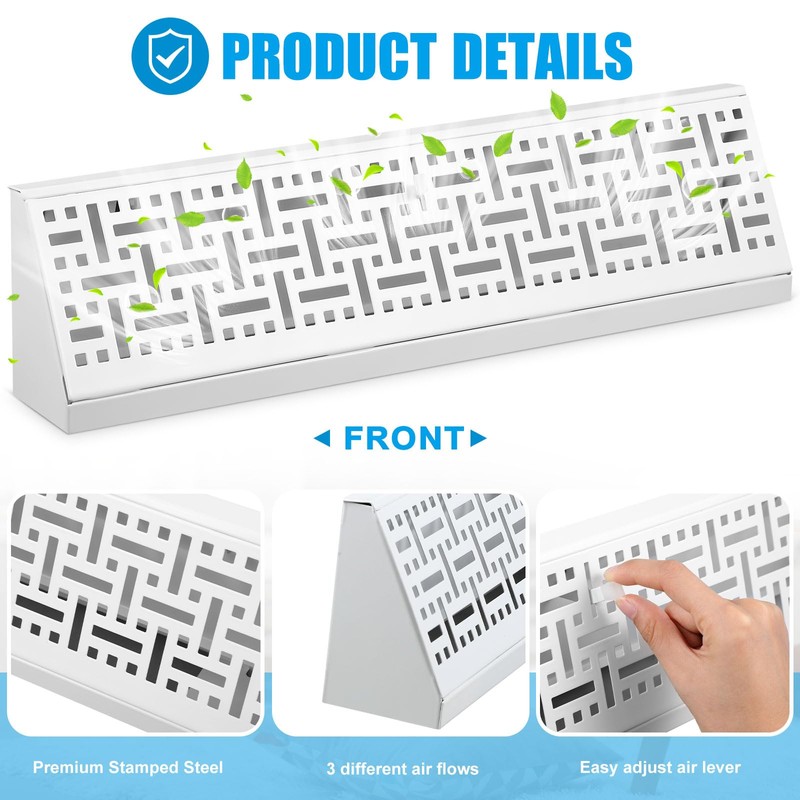 Landhoow 2 Pack 18 Inch Baseboard Register Diffuser, Vent Covers