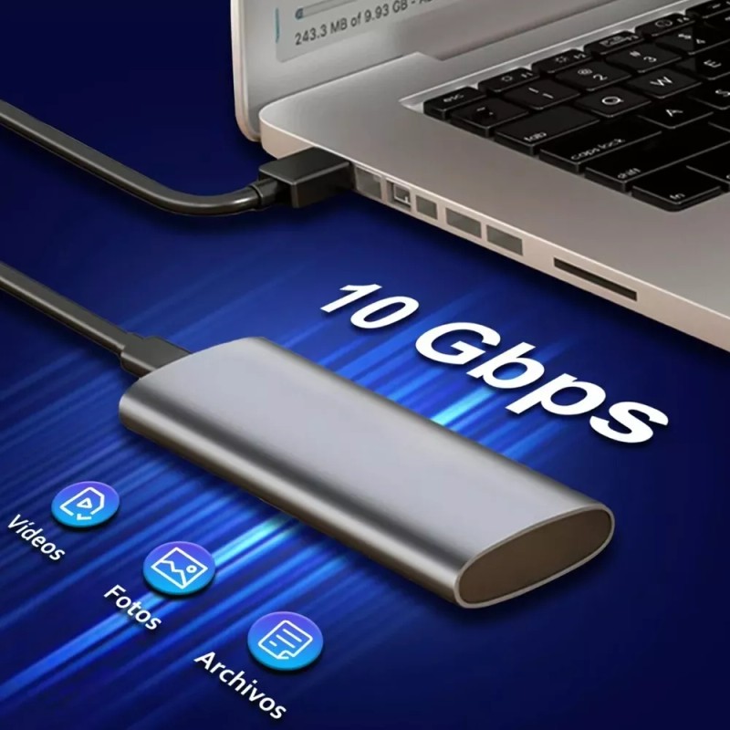 LOMETEB Chasis Hdd Gabinete Ssd M.2 Nvme Ngffssd Tipo C