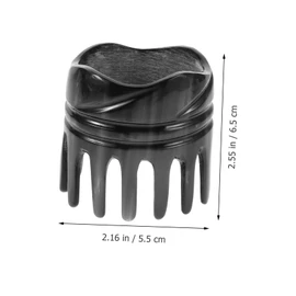 Healeved Ox Horn Wide Tooth Hair Comb Scalp Massager for All Hair Types Detangling Brush with Dandruff Reduction Durable Natural Hairdressing Tool for Curly Wavy