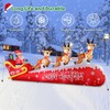 FunFanso 12FT Christmas Inflatable Santa Claus on Sleigh with 3