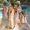 Green Turkish Beach Towel Oversize 100cm x 180cm with Carry