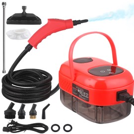 CKductpro 2800W Steam Cleaner with Smart Touch Screen, High Pressure Steamer for Cleaning,1.1L Water Tank，Handheld Steam Cleaner for Home, Car, Shower, Kitchen, Bathroom, Grout, and Tile red