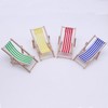 Decorative Deck Chair, Miniature Beach Chair, Set of 4, Wooden