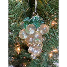 Kurt Adler Wonderful New Kurt Adler 5.5" Vineyard Beaded Grapes Christmas Ornament - Green!