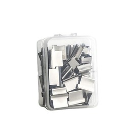 50 Pieces Silver Binder Clips, Reusable Clips, Paper Clam Clips for Attaching Loose Sheet Paper, Bookbinding Documents Office Home School