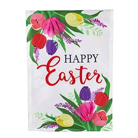 Evergreen Easter Floral Garden Applique Flag- 12.5 x 18 Inches Outdoor Decor for Homes and Gardens
