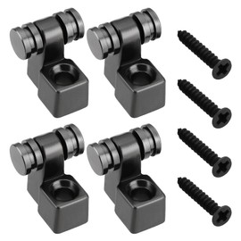 YINETTECH Pack of 4 String Trees with Double Roller and Mounting Screws String Tree Holder for Electric Guitars Compatible with Tele Telecaster Strat Stratocaster Compatible with Tele Start Black