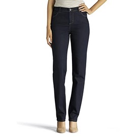 Lee Women's Instantly Slims Classic Relaxed Fit Monroe Straight Leg Jean, Heritage, 16 Long
