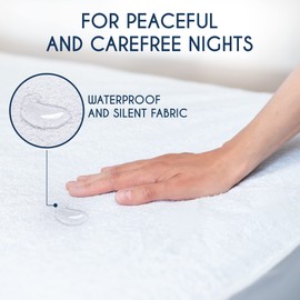 Dreamzie Waterproof Mattress Protector Double Bed 135 (Made in EU and OEKO TEX) - Double Mattress Protector 135x190cm (4ft 6" x 6ft 3")