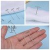 100 Pcs Durable Silver T-Pins Wig Needles, 1.3 Inch Nickel