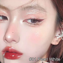 Erinde Sombra De Ojos Glitter, Delineador De Ojos Líquido Con Brillo Plateado, A Base De Gel, Altamente Pigmentado, Maquillaje De Ojos Metálico Con Lentejuelas