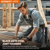 50 Pcs Black Joist Hangers 2X10, 18 Gauge Rafter Brackets