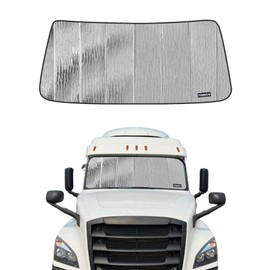 Pigenius Windshield Sunshade for Freightliner 108SD (2012-2023) & 108SD Plus (2025), Reversible Silver/Black