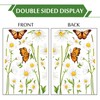 JarThenaAMCS 123Pcs Spring Summer Daisy Window Clings Butterfly Floral Window