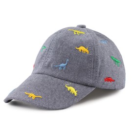 Pesaat Dinosaur Boys Girls Caps Embroidery Fashion Baby Baseball Caps Cotton Infant Toddler Kids Hat Spring Summer Autumn 6M-4Y (Denim Blue, 19.7"(1-2 Years))
