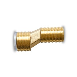 Prettyard Pipe Fitting Eccentric Reducer, G1/2 Male to G3/4 Male Thread Eccentric Reducing Adapter Converter Connecter - Style.E (Brass), Pack of 2