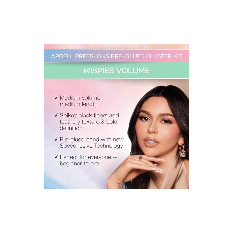 Ardell Extensión de Pestañas Postizas Wispies Volume, 30 unidades fácil