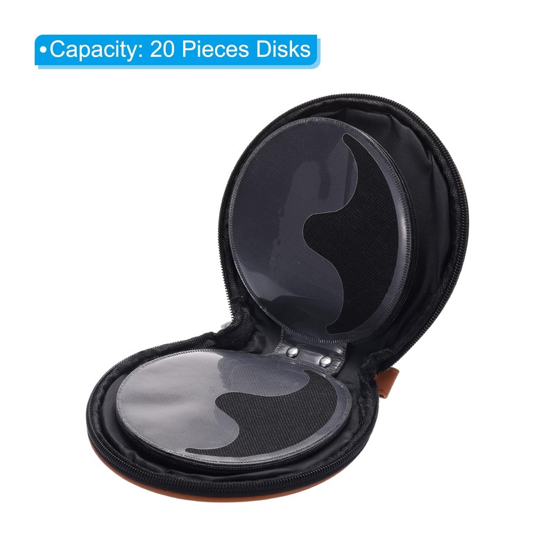 PATIKIL CD Case Holder, Microfibre Leather 20 Capacity Grid Hard