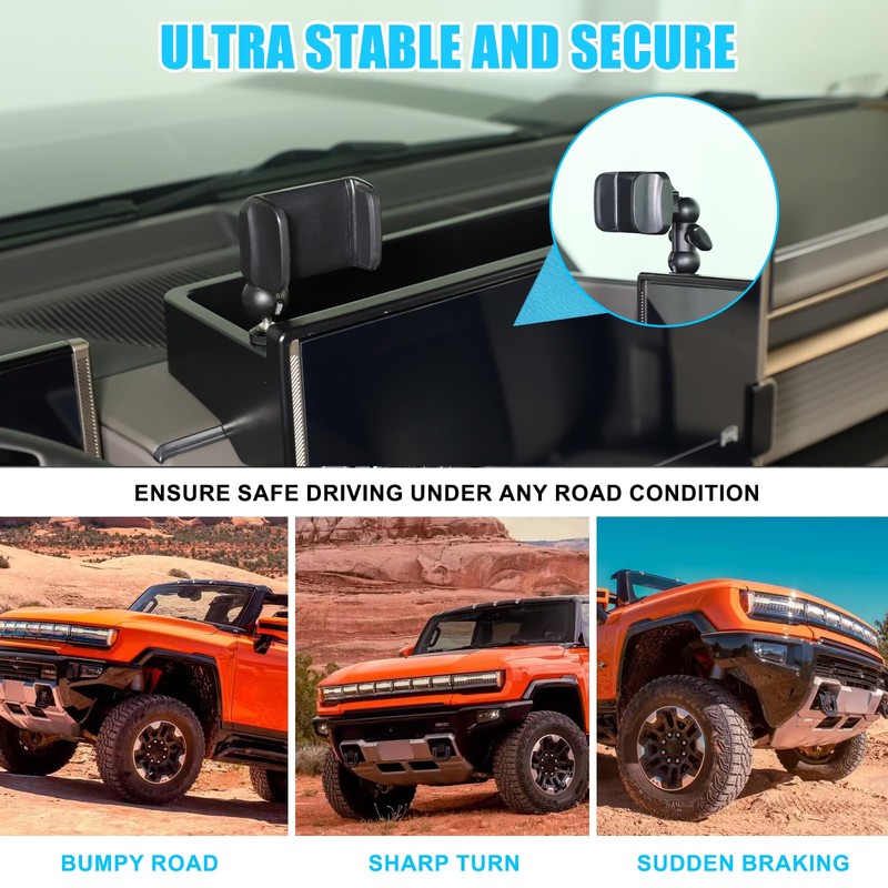 Center Console Dashboard Storage Box Phone Holder Mount for Hummer