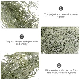 BESTOYARD Simulated Hanging Vine Moss 36 Inch Hanging Vines Garland Fake Green Planters Reindeer Moss Faux Vines Fake Air Plants Plastic for Wedding