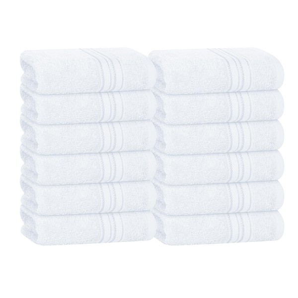 BOUTIQUO Ultra Soft Cotton Washcloths, Contains 12 Piece Face Cloths