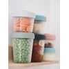 Beaba Set of 4 Storage Pots, Interlocking, Stackable and Linkable
