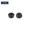 sourcing map 10Pcs M5 x 0.8 Nylon Insert Hex Lock