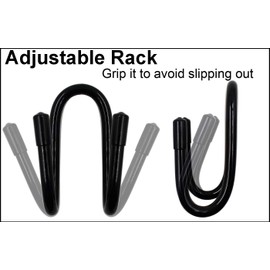YYST Flexible Over The Seat Hard Hat Rack Holder Back Seat Hanger Headrest Hanger Headrest Hook (Black X 2 Pack)