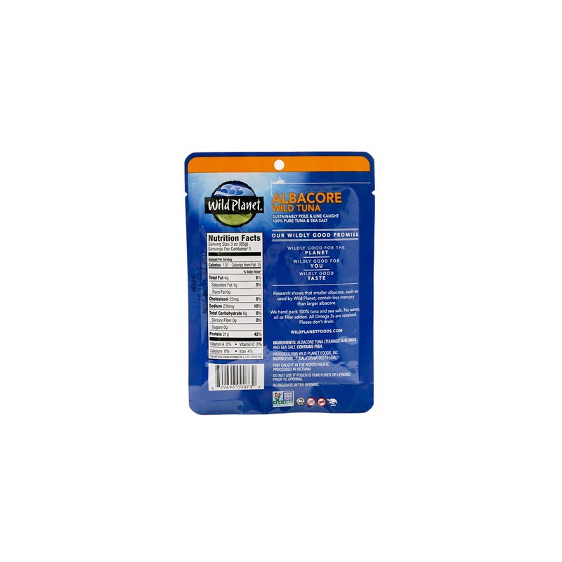Wild Planet Wild Albacore Tuna, Sea Salt, Sustainably Wild-Caught, Kosher,