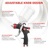 HVLP Spray Gun with 1.4/1.7/2.0mm Nozzles and Accessories Red