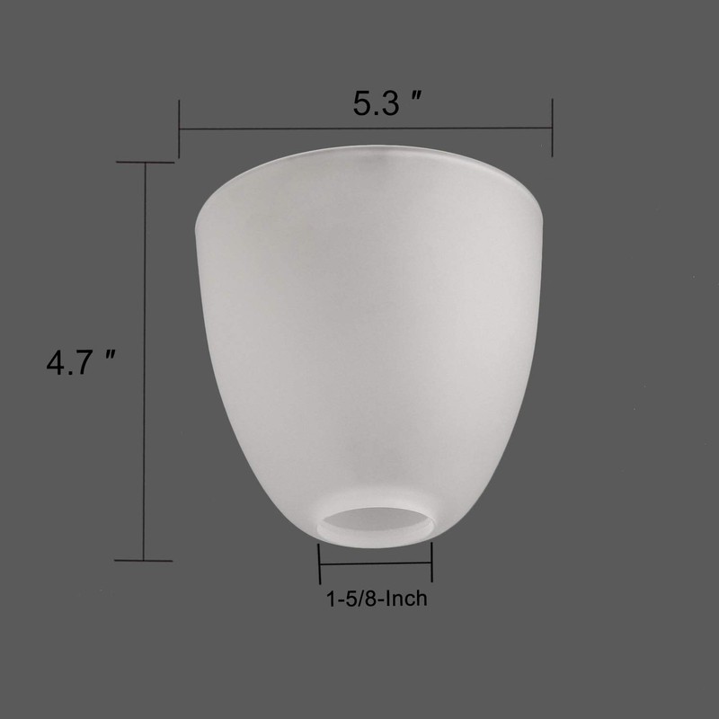 Anmire 3 Pack Frosted Glass Shade, Bell Shaped Light Fixture