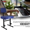 3-Padded PNB B-REST BLU Piano Bench Heavy-Duty Musician Chair Height