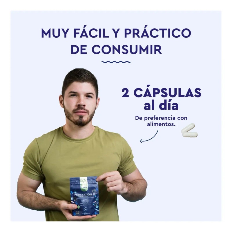 Vitatú Proception Suplemento Hombre Zinc Folato Carnitina Vitamina Q10 Cúrcuma