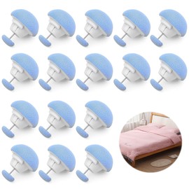 PAVIKE Futon Clips, Set of 16, Futon Fixers, Mushroom Shape, Futon Prevention Ranking, Futon Clip, Safe, Easy to Use, Thick, Strong, Cute Mushroom Futon Clip, Sheet Clip, Anti-Slip, Duvet Clip, Sheet