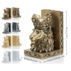 BOIHEGU Lion Statue Bookends, 7 inch Resin Exquisite Lion Statue(Set