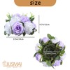 JUSMAI Artificial Lavender White Flower Ball - 4 Pcs Wedding