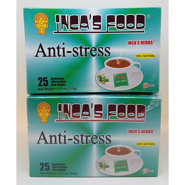 ANTI-STRESS 50 TEA bag RELIEF AND CALMING EFFECT 100% NATURAL HERBS FROM PERU !!