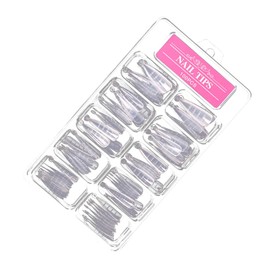 WOONEKY 100pcs Nail Art Full Tips Gel Removable Fake Beauty Plate for Diy Home Salon