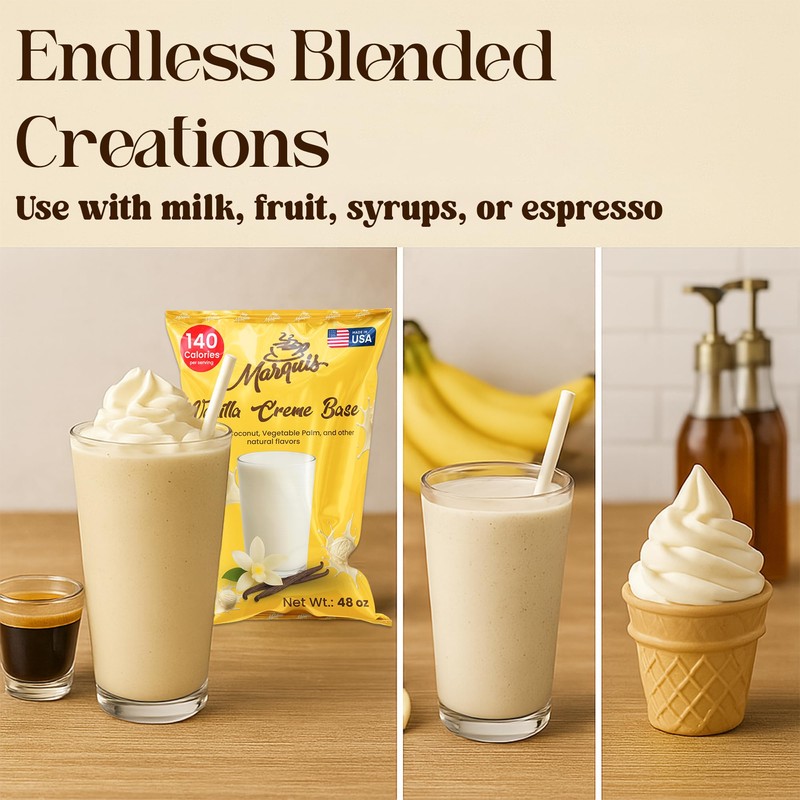 Marquis Vanilla Drink Mix – Smoothie Base and Blended Cream