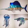 Metal Art Sailfish Sea Turtle Jellyfish Interior Decoration Crafts Wall