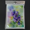 New Jersey Violet in Watercolor Greeting Cards and Envelopes Pack