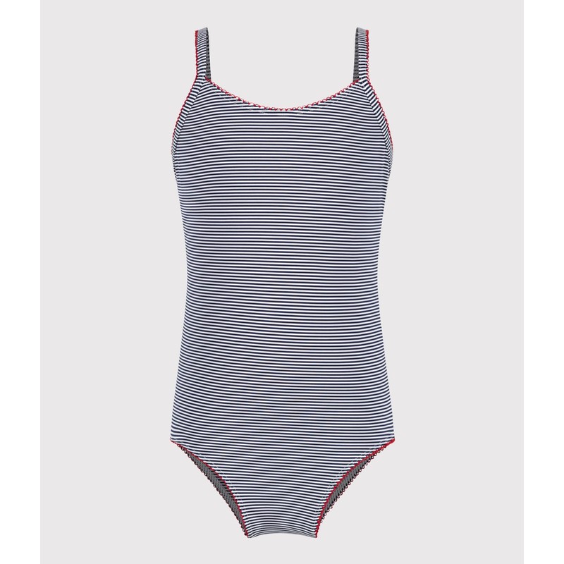 Petit Bateau A0cnt, Costume da Bagno 1 Pezzo Bambina, Blu/Bianco,