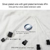 4pcs PWM Fan Extension Cable 4 Pin Silver Coated Copper