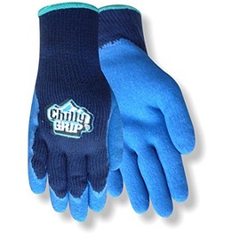 Red Steer Chilly Grip A311 Black/Blue X-Small Acrylic Full Fingered Work & General Purpose Gloves - Rubber Foam Coating - Rough Finish - A311-XS [PRICE is per PAIR]