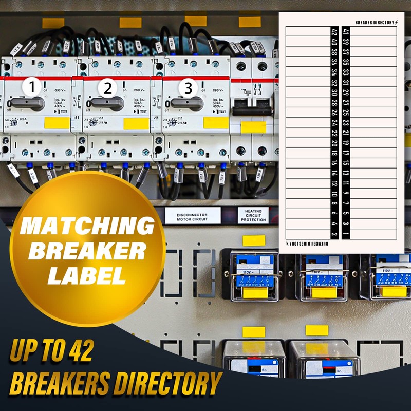 Grevosea 4 Sheets Switch Board Labels Breaker Panel Labels Circuit