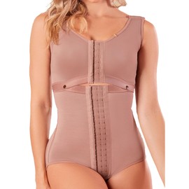 SHAPE CONCEPT-Women's 067 Fajas Colombianas Reductoras Y Moldeadoras Post Surgery Compression Garment Tummy Tuck Small Cocoa Hooks