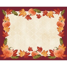 Trendware Leaves and Pumpkin Placemats, 36 Count