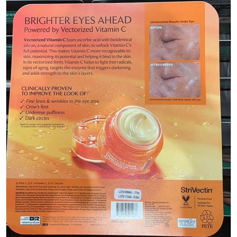 StriVectin Super-C Eye Vitamin C Eye Cream 0.5 Fl Oz
