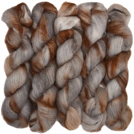 Living Dreams Suri Sensation. Non-Itchy, Super-Soft Brushed Suri Alpaca Lace Yarn. USA Hand Dyed. 3 Skeins, Horseplay